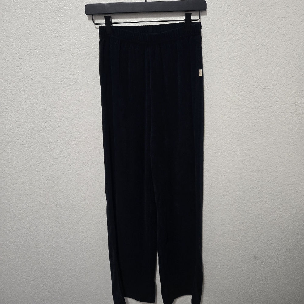 Araminta James HARLOW TERRY PANT Wide Leg Midnight Navy Blue extra small XS